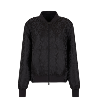 EA7 Animal print satin bomber Graphic Series black