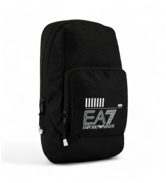 EA7 Bolso bandolera grande Train Core de tejido reciclado ASV negro