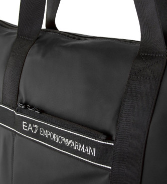 EA7 Opvouwbare shopper tas zwart