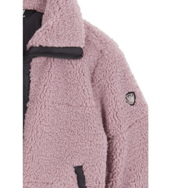 EA7 Casaco bomber sherpa cor-de-rosa