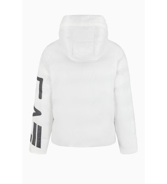 EA7 Quilted jacket in technical fabric with white hood