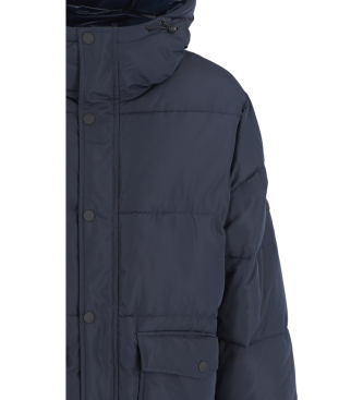 EA7 Quilted bomber jacket with navy hood