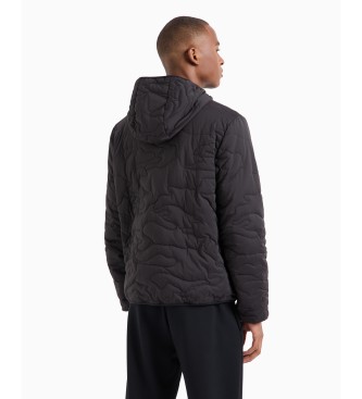 EA7 Quilted Bomber Jacket black