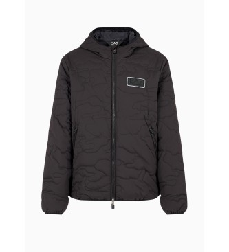 EA7 Quilted Bomber Jacket black