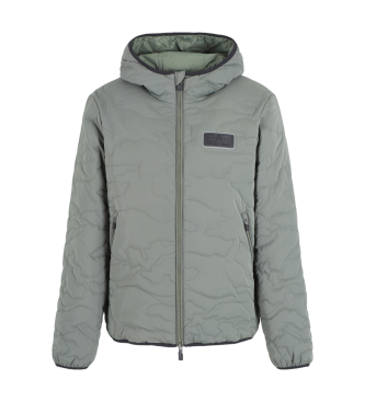 EA7 Quilted Bomber Jacket green