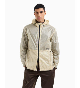 EA7 Nylon Visibility Jacket with beige zip