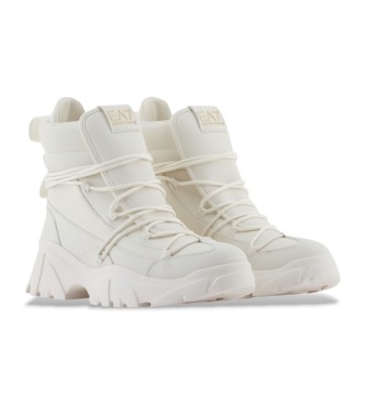 EA7 Botines Flakes blanco roto