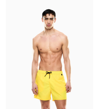 EA7 Maillot de bain mi-long avec logo jaune