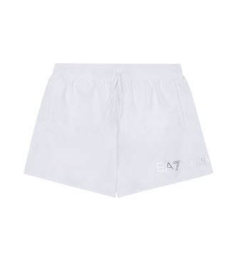 EA7 Maillot de bain de longueur moyenne avec logo blanc