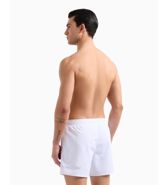 EA7 Maillot de bain de longueur moyenne avec logo blanc