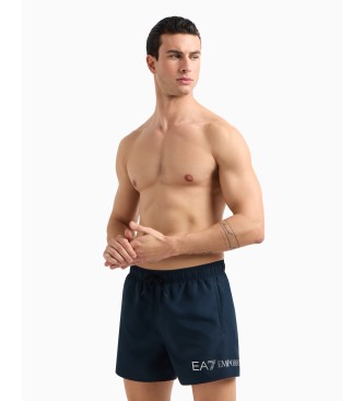 EA7 Maillot de bain mi-long avec logo marine