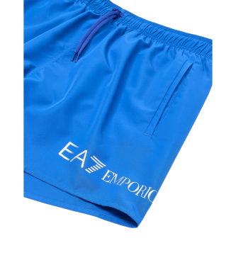 EA7 Maillot de bain mi-long avec logo bleu