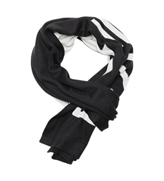 EA7 Black logo scarf