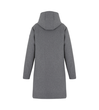 EA7 Grey wool blend parka with hood