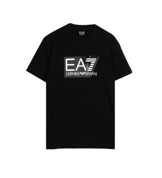 EA7 T-shirt med logo, sort