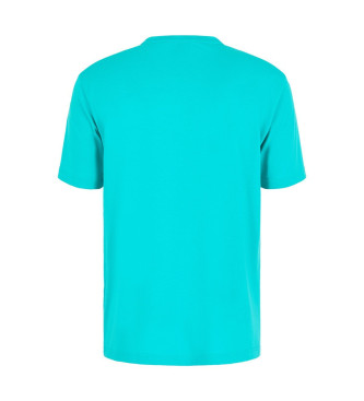 EA7 T-shirt 7 lignes bleu