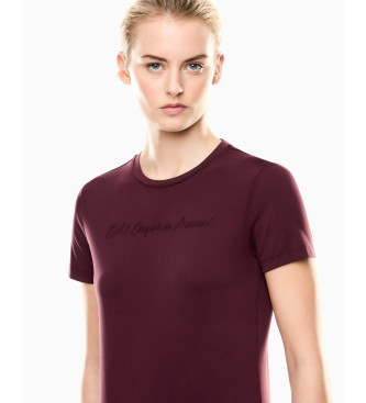 EA7 T-shirt atltica de veludo castanha