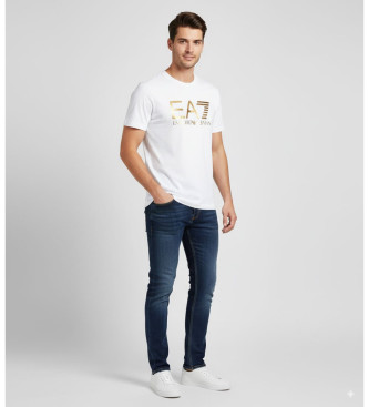 EA7 Majica z velikim logotipom bela