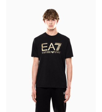 EA7 Maglietta nera con logo grande