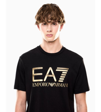 EA7 Maglietta nera con logo grande