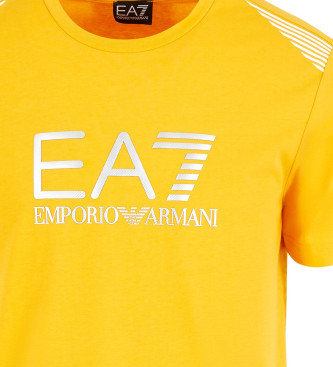 EA7 Basic T-shirt med gult logo