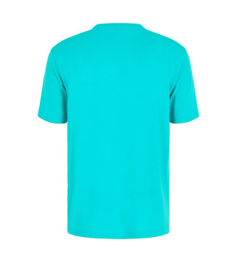 EA7 T-shirt bsica com logtipo azul