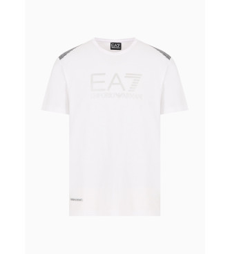 EA7 T-shirt bsica com logtipo branco
