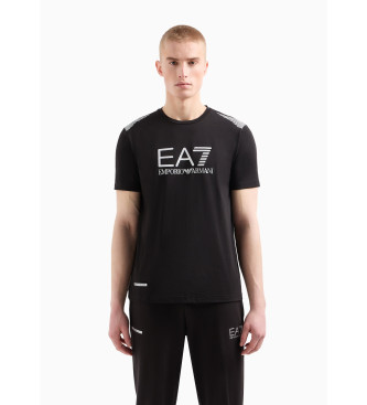 EA7 T-shirt bsica com logtipo preto