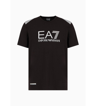 EA7 T-shirt bsica com logtipo preto