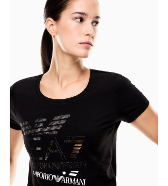 EA7 T-shirt com estampado Logo Series preto