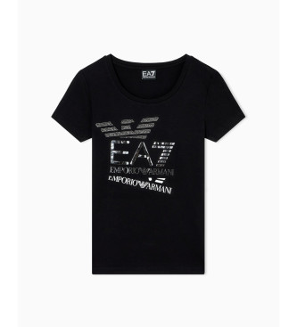 EA7 T-shirt com estampado Logo Series preto