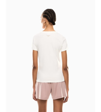 EA7 T-shirt com maxilogtipo Evolution branco