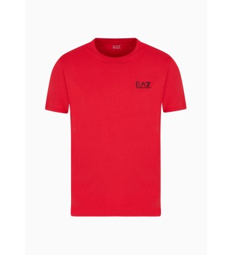 EA7 Maglietta rossa Core Identity Pima