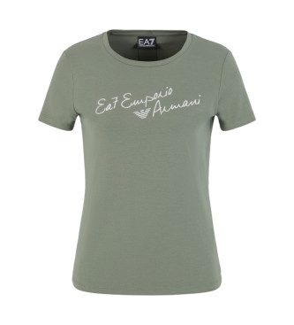 EA7 T-shirt verde em algodo