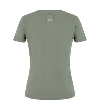 EA7 T-shirt verde em algodo