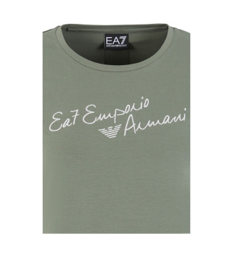 EA7 T-shirt verde em algodo