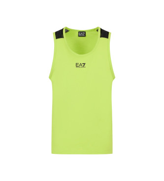 EA7 Camiseta de cuello redondo Core Identity amarillo