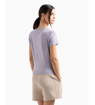 EA7 T-shirt Dynamic Athlete  col ras du cou en tissu technique Natural Ventus7 lilas