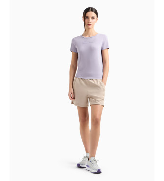 EA7 T-shirt Dynamic Athlete  col ras du cou en tissu technique Natural Ventus7 lilas