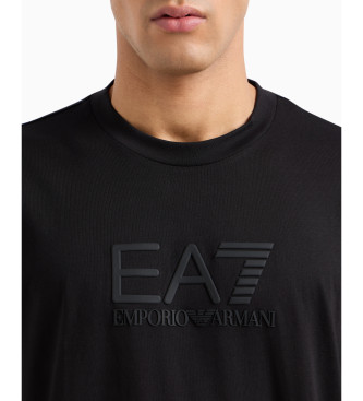 EA7 T-shirt com gola redonda Visibility em algodo azul-marinho