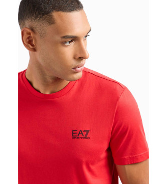 EA7 T-shirt  manches courtes Core Identity en coton Pima rouge