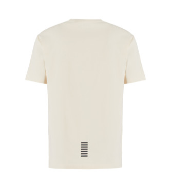 EA7 Slim fit beige t-shirt met korte mouwen