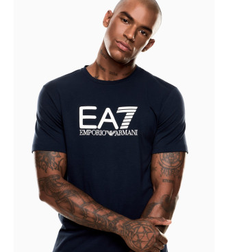 EA7 Stretch knitted T-shirt Visibility navy
