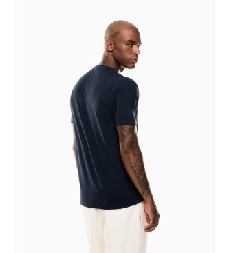 EA7 Stretch knitted T-shirt Visibility navy