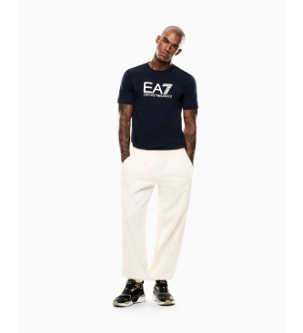 EA7 Stretch knitted T-shirt Visibility navy