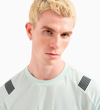 EA7 Detail T-shirt blauw