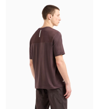 EA7 Dynamic Athlete T-shirt in technical fabric Natural Ventus7 brown