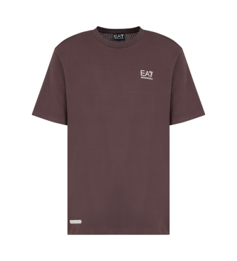 EA7 T-shirt Dynamic Athlete em tecido tcnico Natural Ventus7 castanho