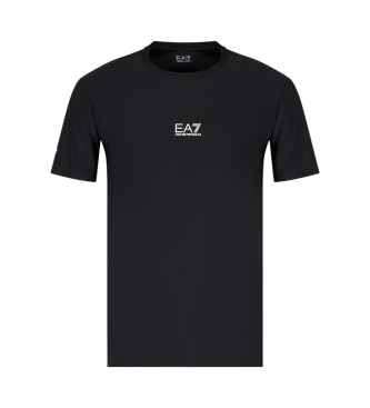 EA7 Dynamisches Athleten-T-Shirt aus technischem Vigor7-Gewebe schwarz