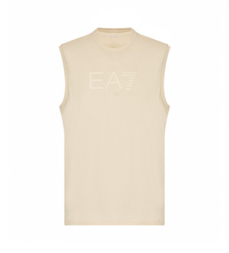 EA7 Beige fleece T-shirt